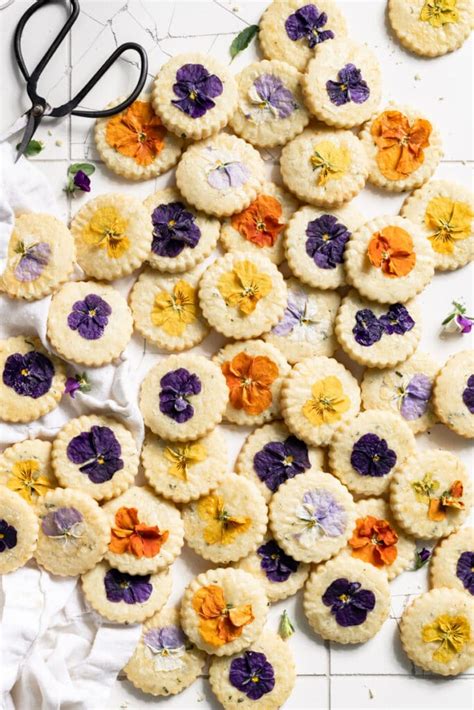 Edible Flower Cookies - Two Cups Flour