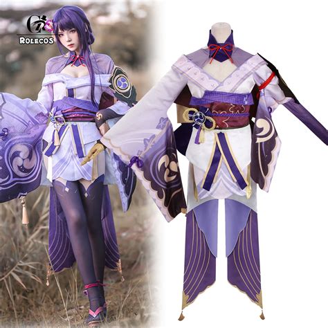 Raiden Shogun Cosplay Costume, Genshin Impact Baal Deluxe Suit Full Set ...