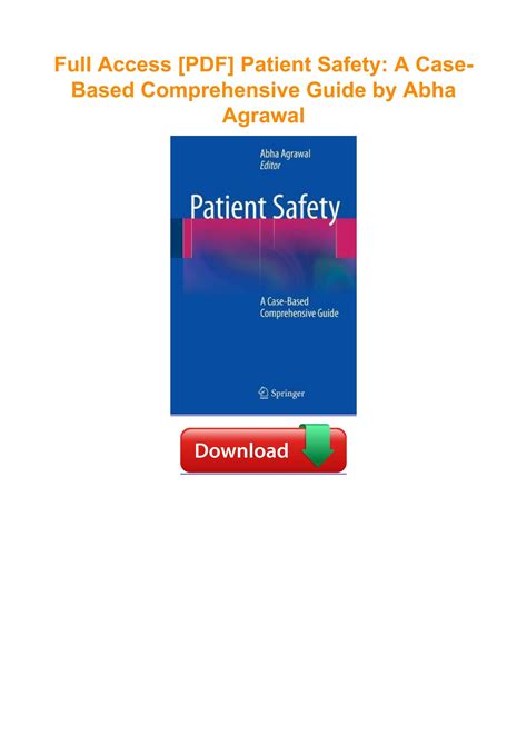 Full Access [PDF] Patient Safety: A Case-Based Comprehensive Guide by ...