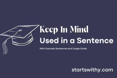 KEEP IN MIND in a Sentence Examples: 21 Ways to Use Keep In Mind