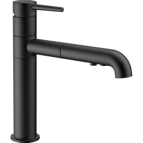 Delta Trinsic Single-Handle Pull-Out Sprayer Kitchen Faucet in Matte ...