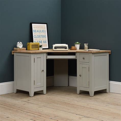 Chalford Painted Corner Desk with Topper and Filing Cabinet - The ...