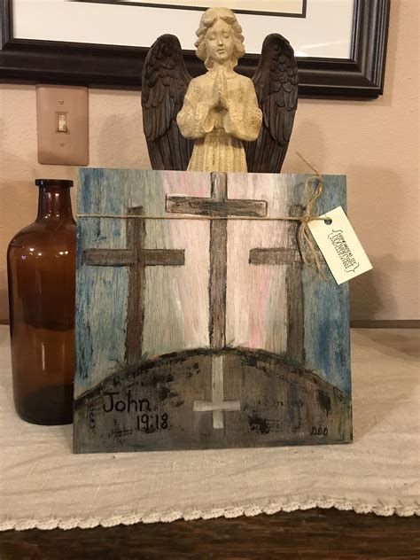 Calvary | Etsy | Cross paintings, Hand painted crosses, Cross art