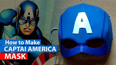 How to Make CAPTAIN AMERICA Mask | Avengers Mask - YouTube