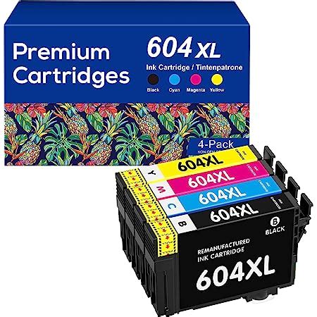 Epson 604XL Pineapple, Genuine Multipack, XL Black Standard Colours Ink ...