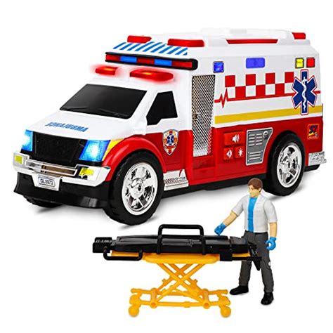 Ambulance Toy Truck 15'', Large Toy Cars for Kids, Lights & Sounds ...