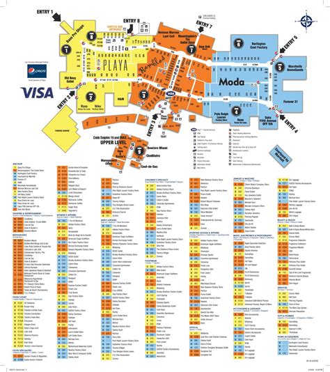 Dolphin mall Miami map - Map of Dolphin mall Miami (Florida - USA)