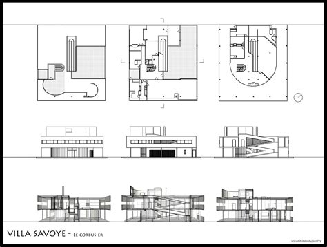 Villa Savoye Section Drawings