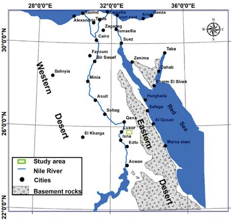 Location map of Luxor area, Egypt. | Download Scientific Diagram