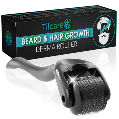 Buy Beard and Hair Growth Derma Roller by Tilcare - Sterile Titanium ...