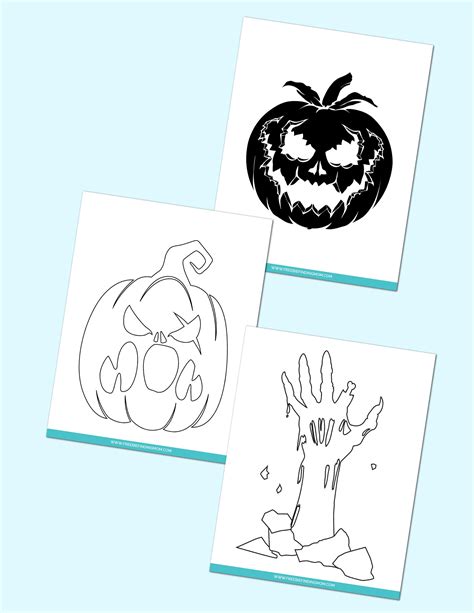 Free Downloadable Stencils: Scary Pumpkin for Carving