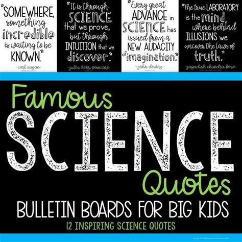 Science Bulletin Board - Famous Quotes - Middle School - STEM | Science ...