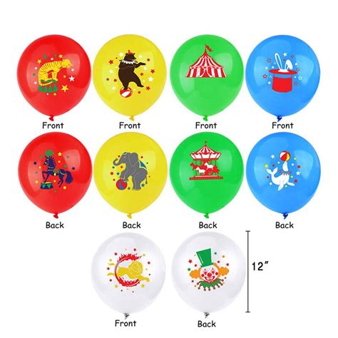 10pcs Carnival Circus Animals Balloons 12 Inch Lat... – Grandado