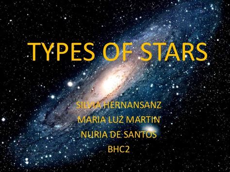 Types of stars