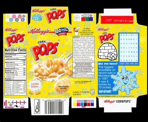 Corn Pops Cereal Box Design | Box design templates, Box packaging ...