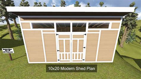 10x20 Modern Shed Plan