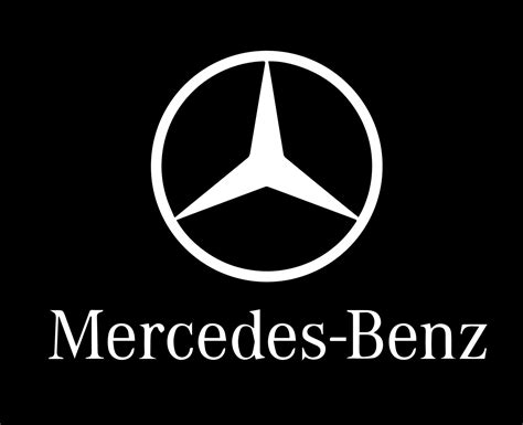 Mercedes Benz Brand Logo Symbol With Name White Design german Car ...