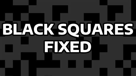 HOW TO FIX BLACK SQUARES APPEARING ON MY COMPUTER SCREEN - YouTube