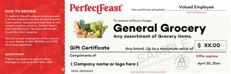 General Grocery Gift Certificate | Perfect Feast