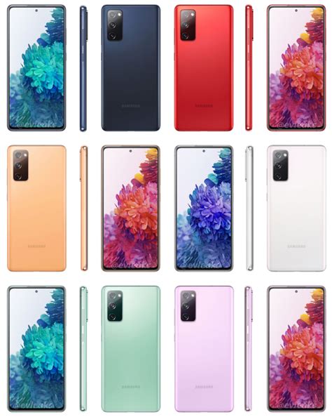 Samsung Galaxy S20 FE leaked render reveal 6 irresistible color ...