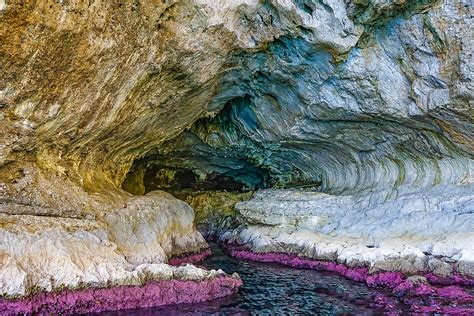 Inside The Grotto Bianca (White Grotto) along the coastline of the Isle ...