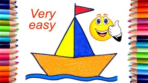 how to draw a boat for kids Easy fish drawing for kids , art for class ...