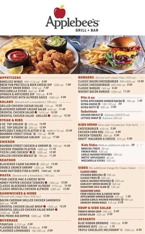 Applebee S Menu Nutrition Pdf | Blog Dandk