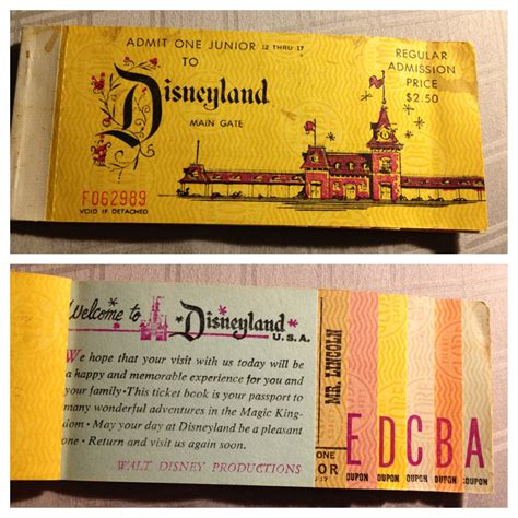 Vintage Disneyland Ticket Book from 1969