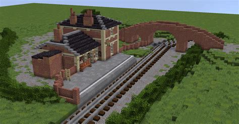 I recreated a small train station from real life Minecraft Map