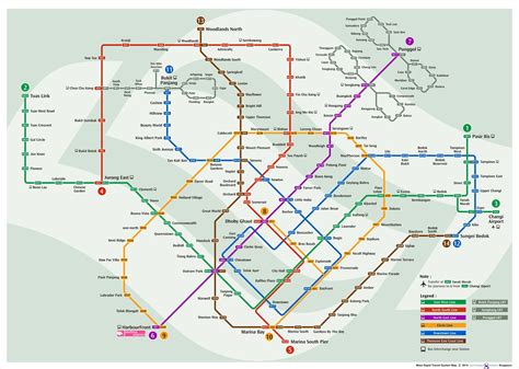 Singapore Future MRT/LRT Map (August 2014) | Singapore map, Map, System map