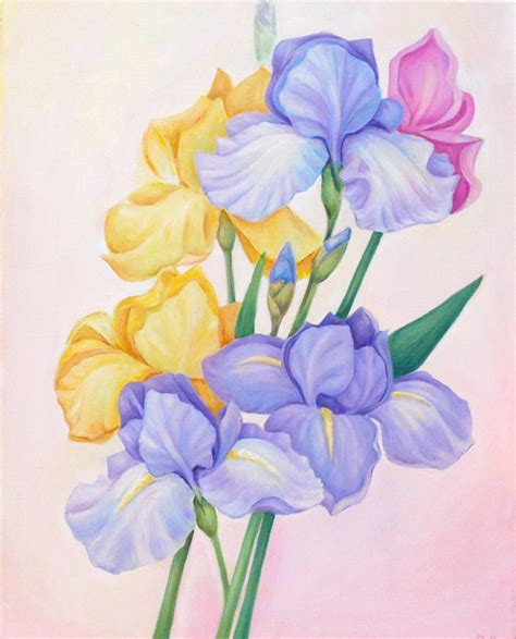 Beautiful Flower Painting Oil Paintings Flowers Flower Art - Etsy Singapore