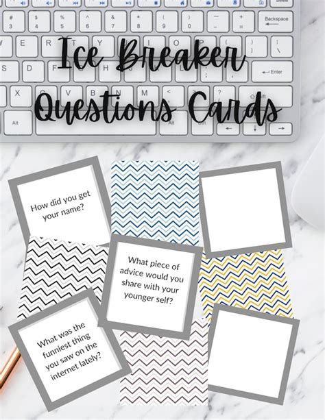 Ice Breaker Question Cards for First Day or Introducing Groups - Etsy