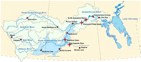 Saskatchewan River Map