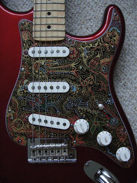 Pickguard for Stratocaster painted by Jesper Eriksson, Sweden, www ...