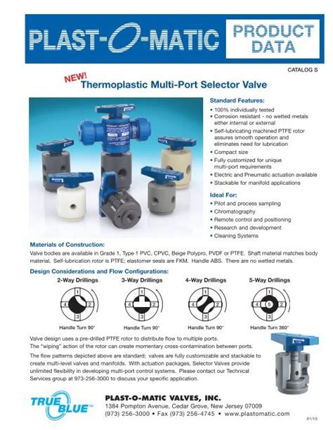 Catalog S - Plast-O-Matic Valves, Inc