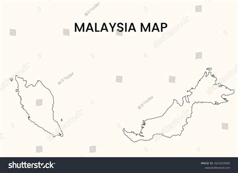 Map Malaysia Outline Map Malaysia Vector Stock Vector (Royalty Free ...