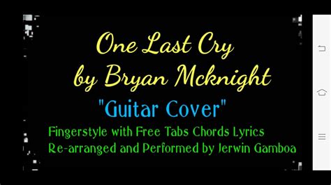 One Last Cry by Brian Mcknight Guitar Cover(fingerstyle w/Free Tabs ...