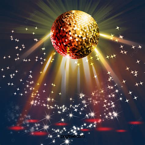 Disco Party PNG Transparent, Yellow Bling Disco Ball Glitter Party ...