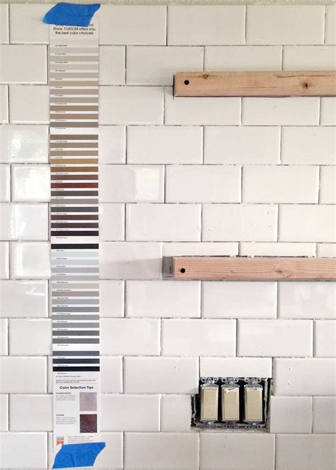 Subway tile installation + tips on grouting with Fusion Pro | Averie ...