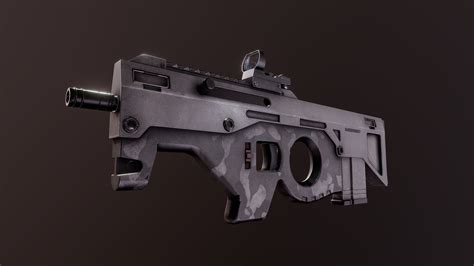 Submachine-gun Sci-fi - 3D model by Herr Wolf (@WOLF911) [6e22c36 ...