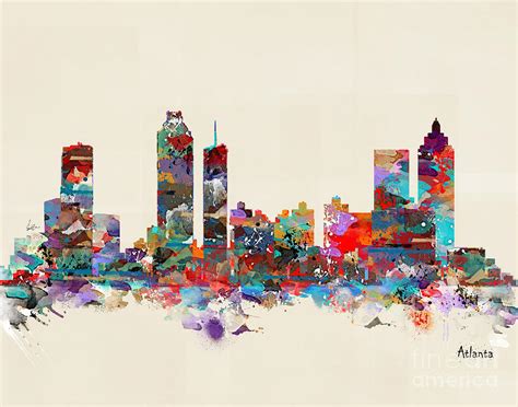 Atlanta Skyline Painting at PaintingValley.com | Explore collection of ...