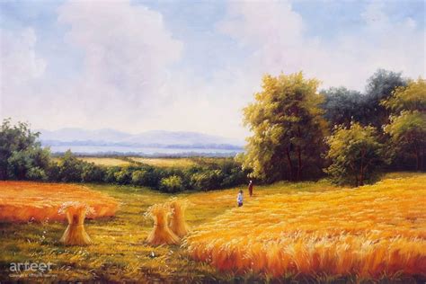 Wheat Sheaves at Harvest | Art Paintings for Sale, Online Gallery