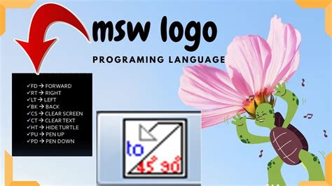 how to use msw logo in english || msw logo commands with example || msw ...