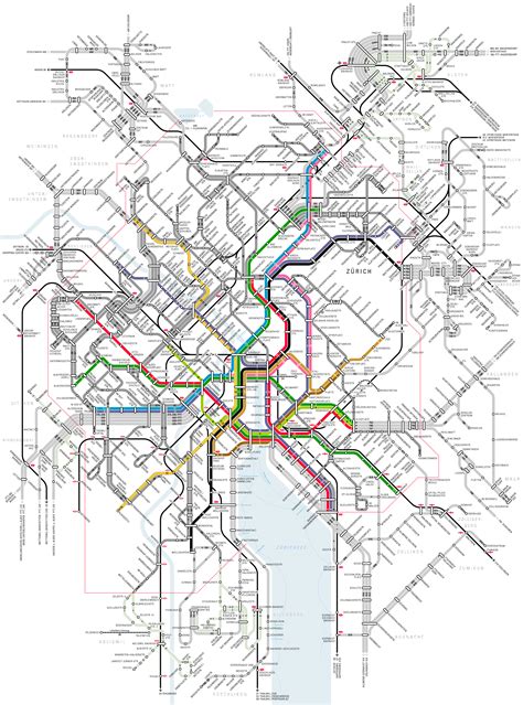 Zurich Tram Map - Zurich Germany • mappery