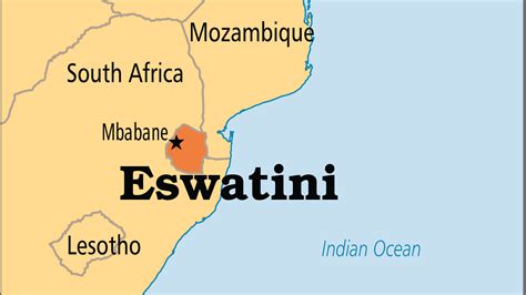 Where Is Eswatini Map - Image to u