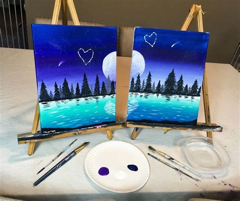 Couples Painting Date Night At Home: Paint & Sip Couple's Edition ...