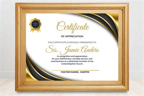 Religious Certificate Of Appreciation Award, Honor Certificate Template ...