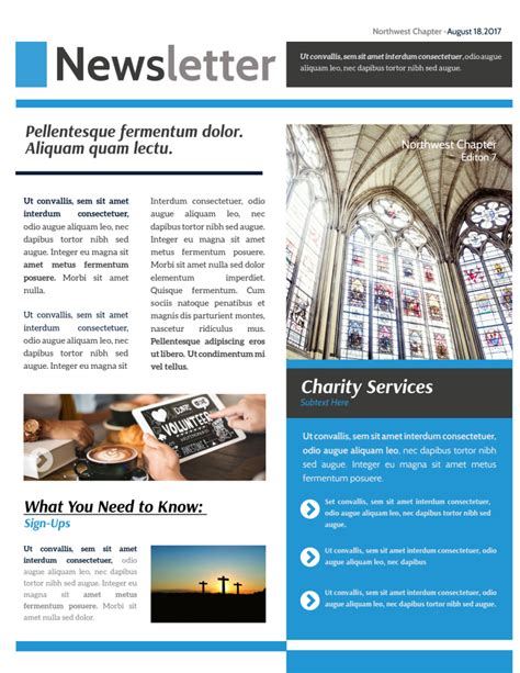 Sample Church Newsletter Templates