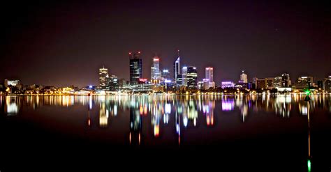 Perth Skyline at Night | Etsy