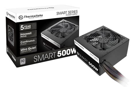 Buy Thermaltake Smart 500W 80+ White Certified PSU, Continuous Power ...